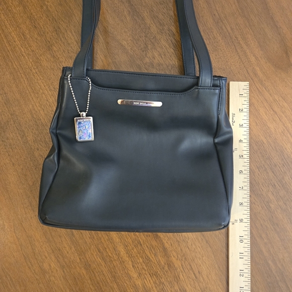 NWOT Nine West Black Leather Shoulder Bag - Picture 14 of 16